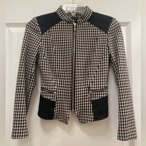 White House Black Market Houndstooth Blazer Jacket - Picture 6 of 11